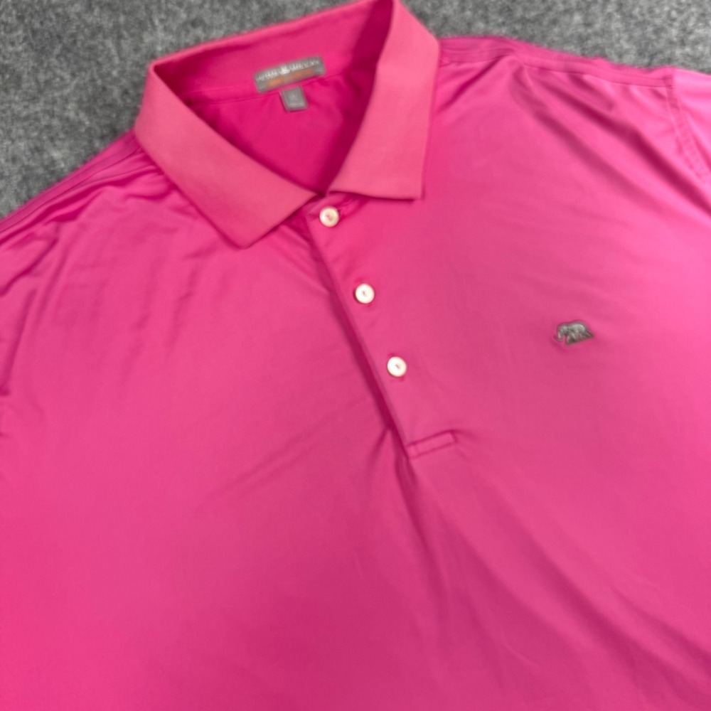 Peter Millar Polo Shirt Mens XL Pink Summer Comfort Logo Stretch Golf